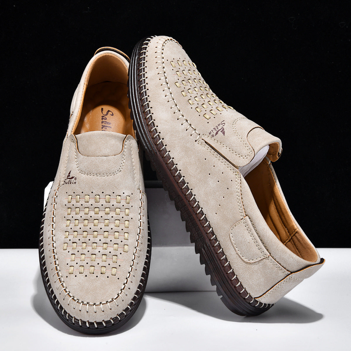 SALKIN Men's Handmade Casual Loafers