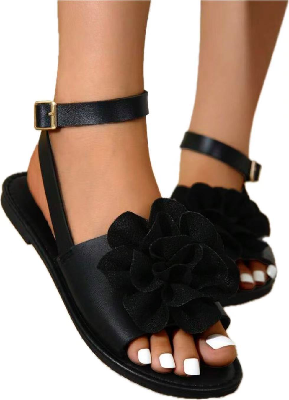 One-strap Fashionable Floral Sandals