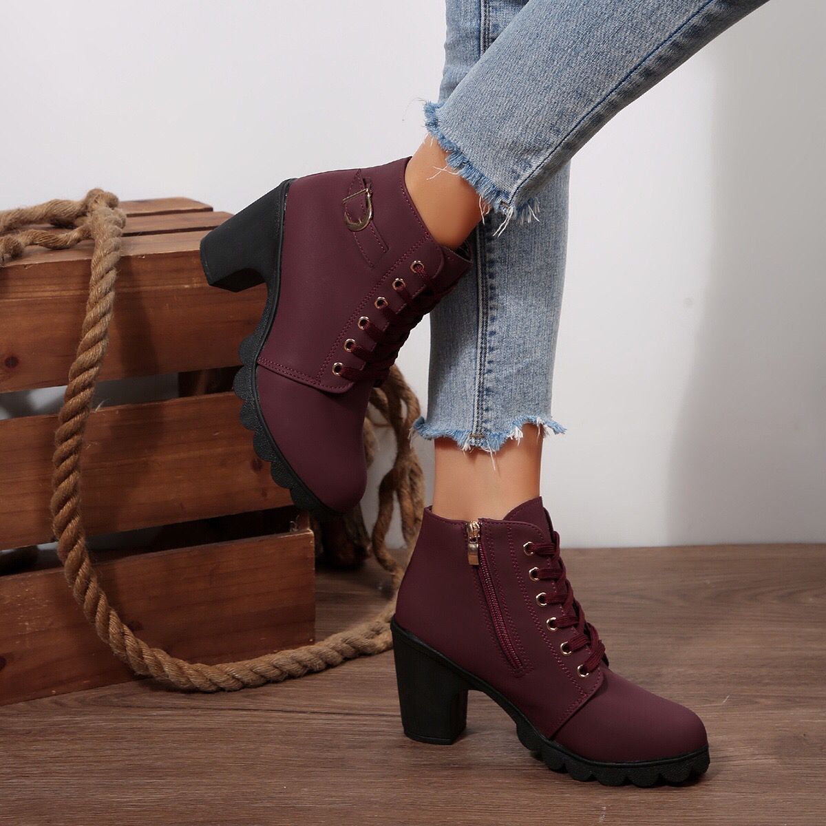 Womens High-Heel Ankle Boots