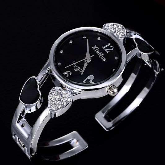 XINHUA Model 832 Heart-Shaped Bangle Women's Watch