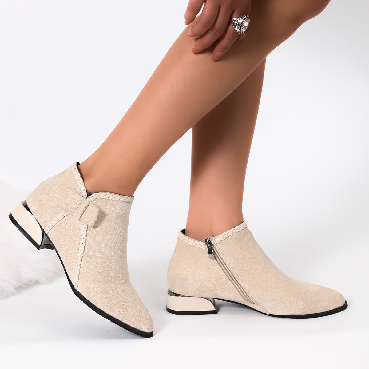 Womens Bow-tie Dress Boots