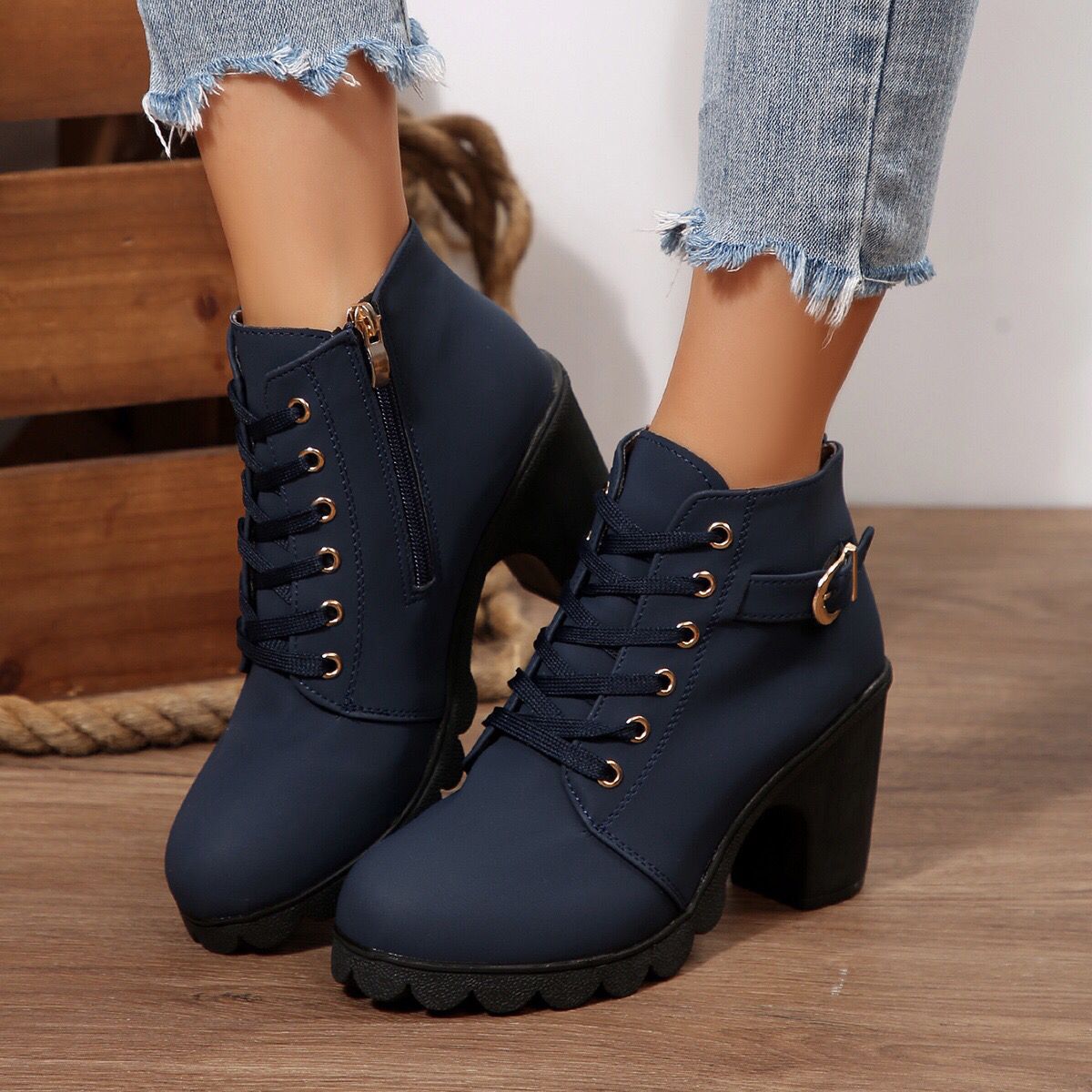 Womens High-Heel Ankle Boots