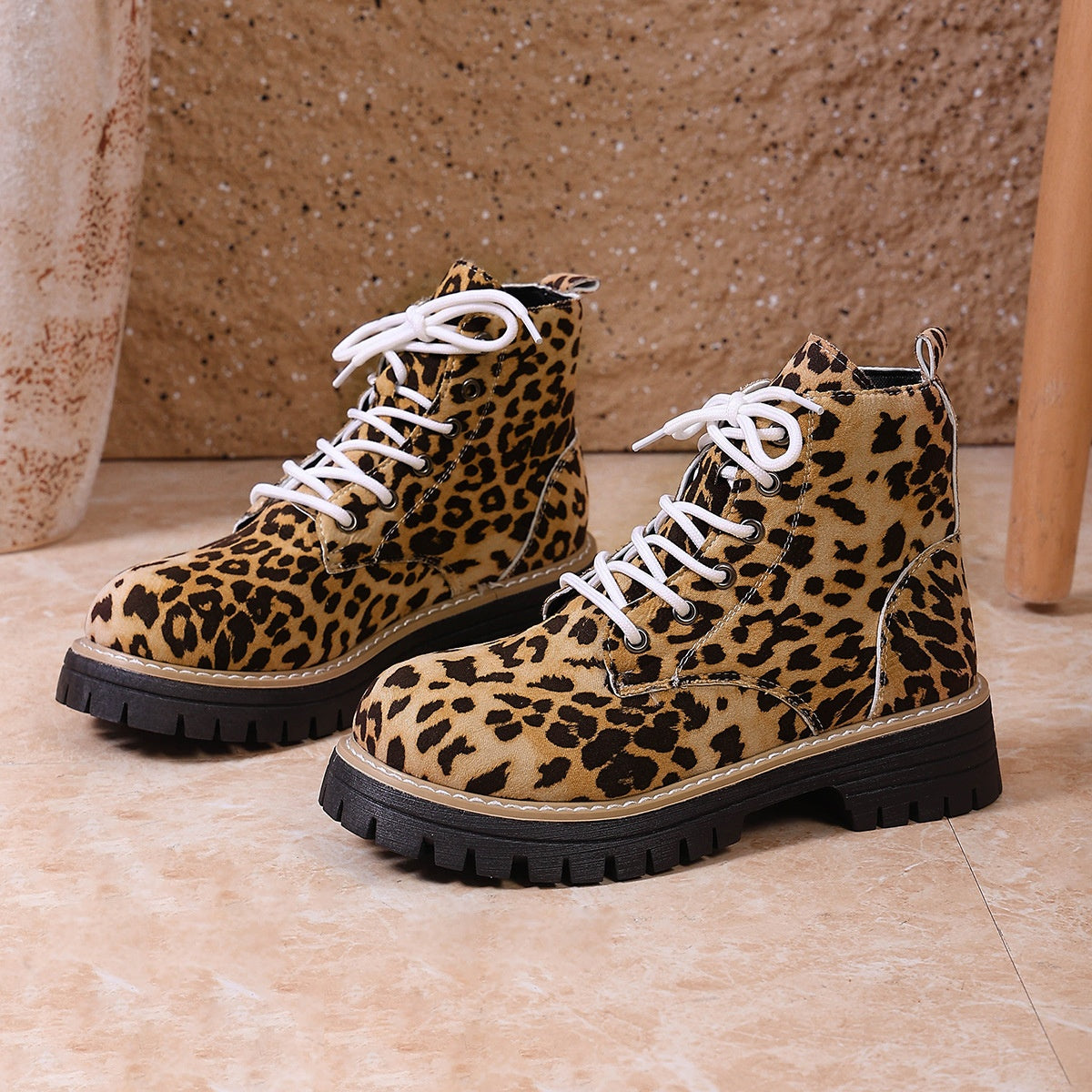 Women's Leopard Print Ankle Boots