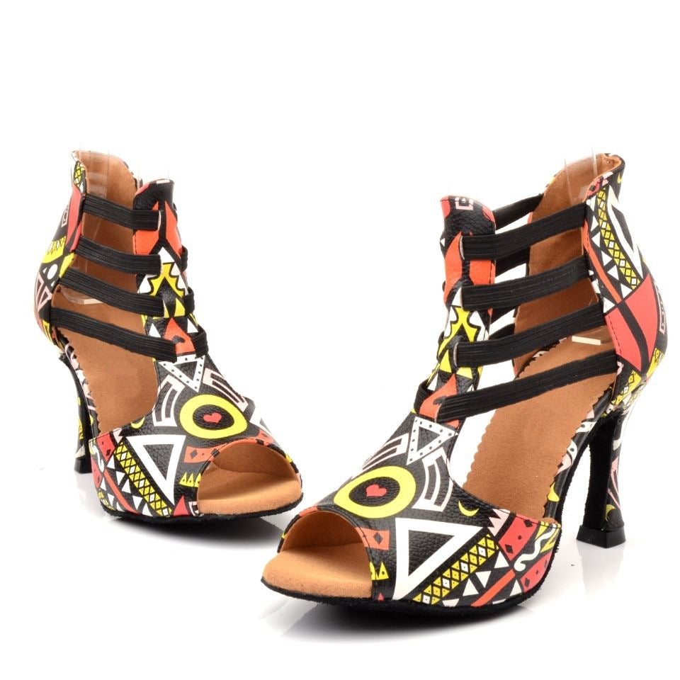 Women's Leatherette Customized Heel Dance Boots
