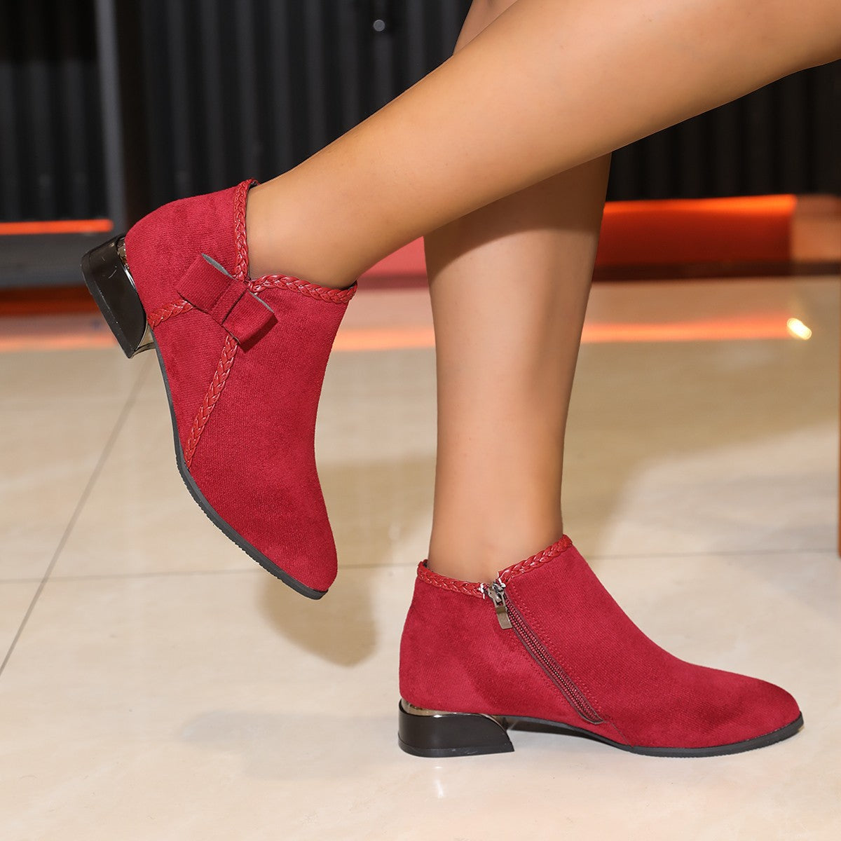 Womens Bow-tie Dress Boots