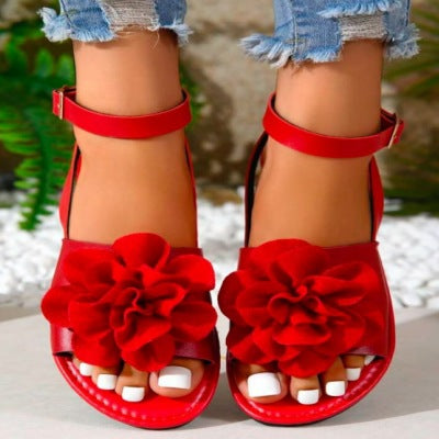 One-strap Fashionable Floral Sandals