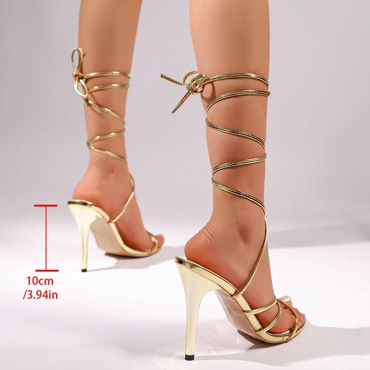 Women's Lace-up Stiletto Heels
