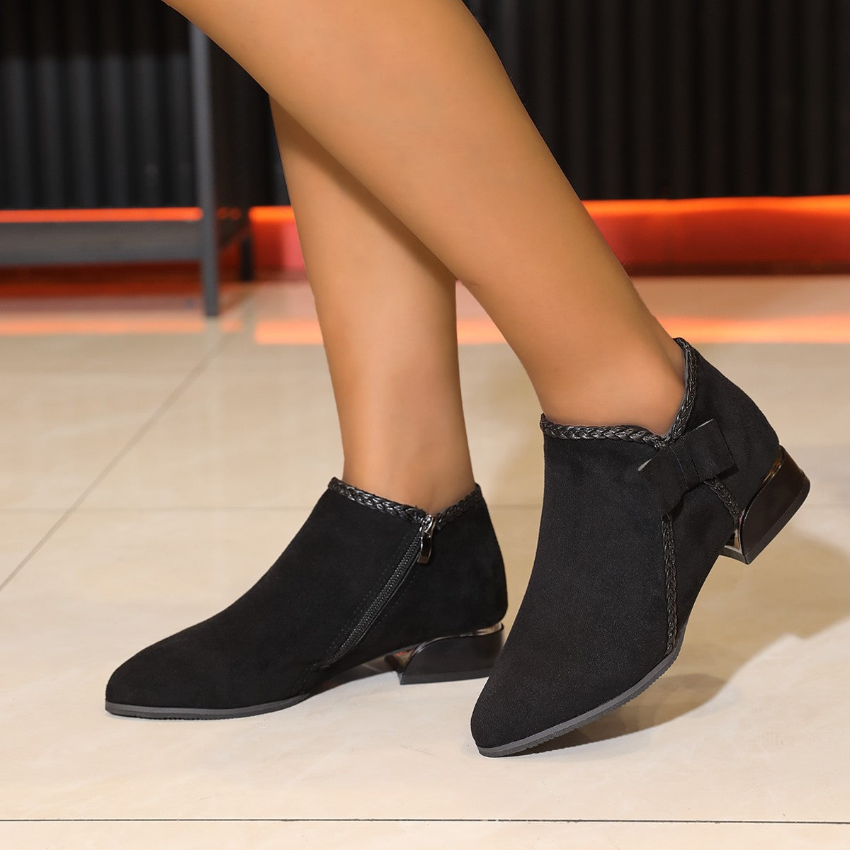 Womens Bow-tie Dress Boots