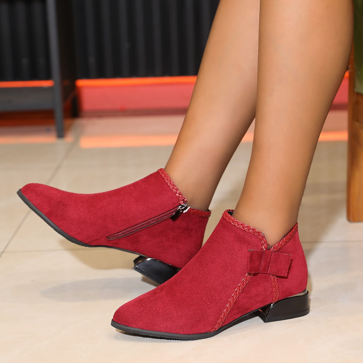 Womens Bow-tie Dress Boots