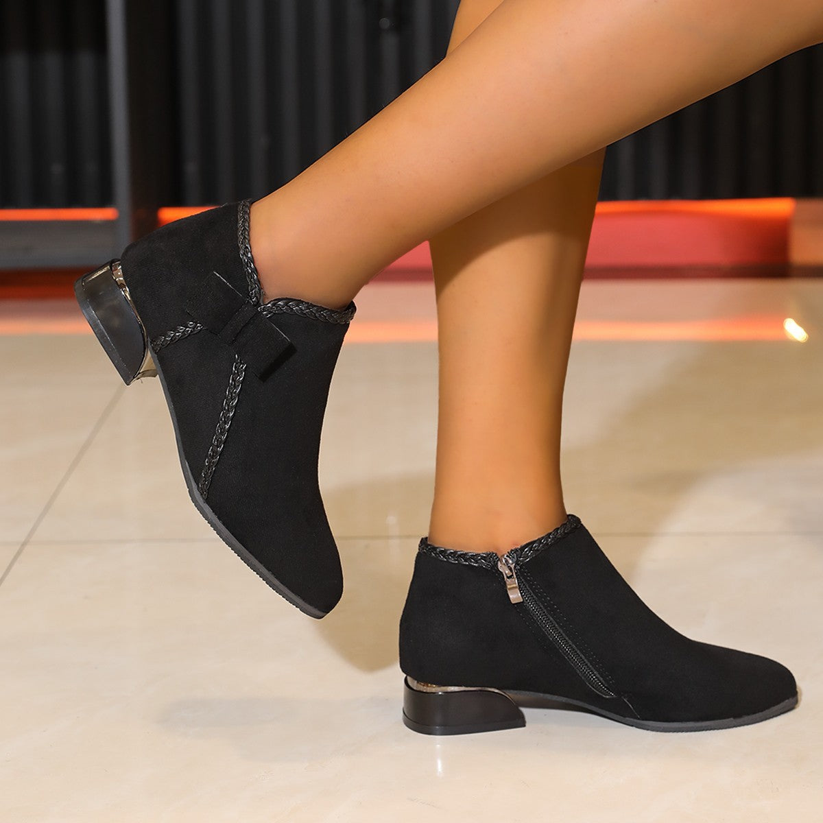 Womens Bow-tie Dress Boots